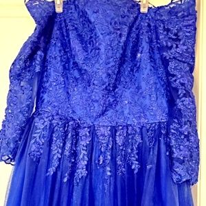 off the shoulder ballgown